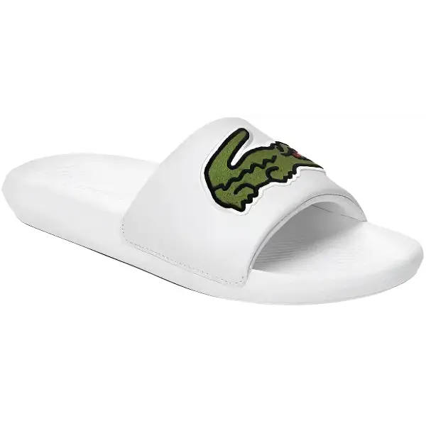 Lacoste white alligator slide - SANDALS