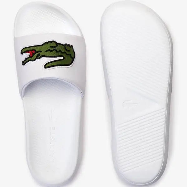 Lacoste white alligator slide - SANDALS