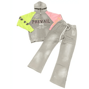 Legends Prevail rhinestone colorblock sweatsuit by TODAYS TREND