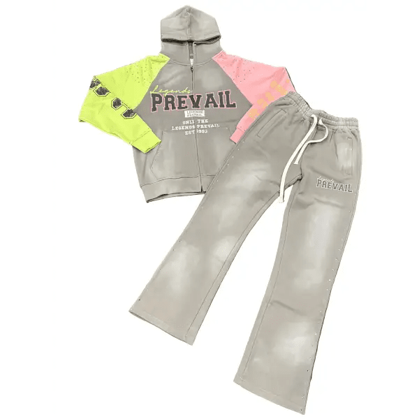 Legends Prevail rhinestone colorblock sweatsuit by TODAYS TREND