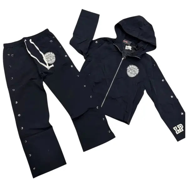 Legends Prevail shield swishy sweat suit - SMALL / BLACK - SWEATSUITS