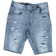 m society ripped backing denim short - SHORTS