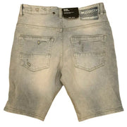 m society ripped backing denim short - SHORTS