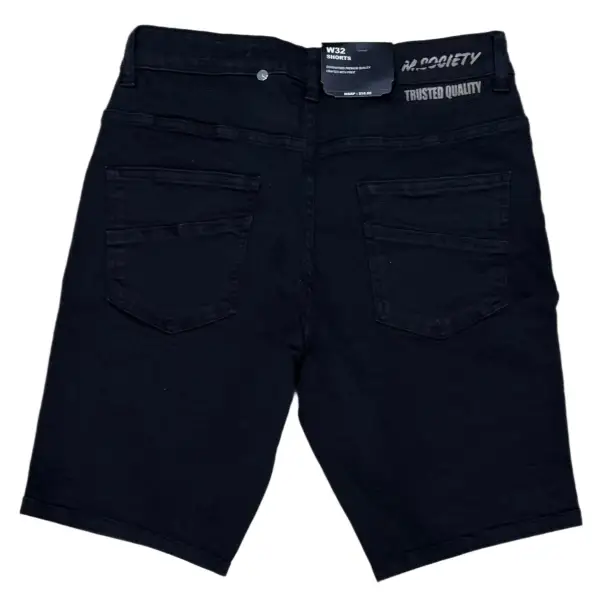 m society ripped repair denim short - SHORTS