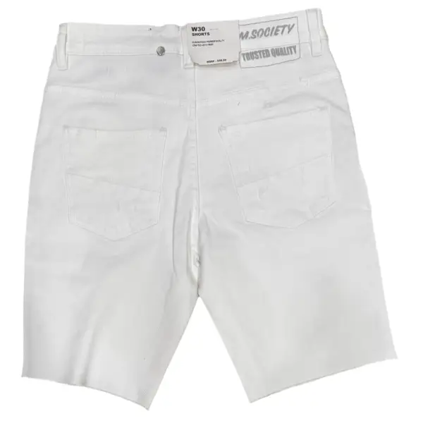 m society ripped repair denim short - SHORTS