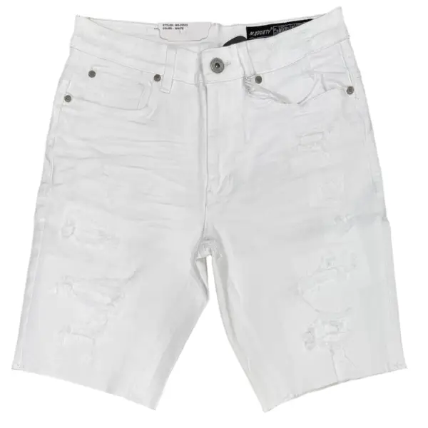 m society ripped repair denim short - SHORTS
