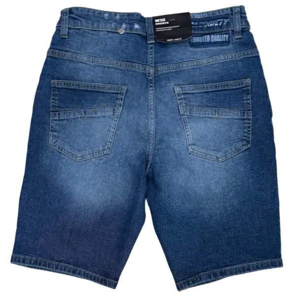 m society ripped repair denim short - SHORTS