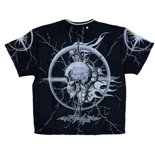 Majestik screaming skull rhinestone t-shirt - T-SHIRT