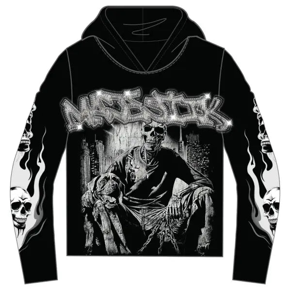 Majestik tapestry bone squad hoodie - HOODIE