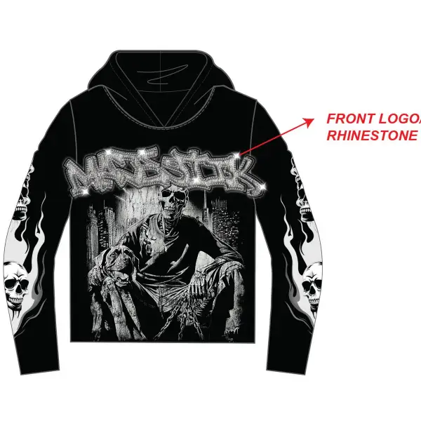 Majestik tapestry bone squad hoodie - HOODIE