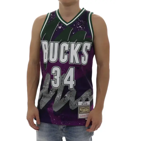 Mitchell & Ness Hyper Hoop Laker Bucks 2000 Ray Allen Jersey - ECtrendsetters