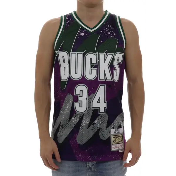 Mitchell & Ness Hyper Hoop Laker Bucks 2000 Ray Allen Jersey - ECtrendsetters