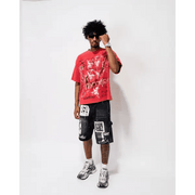 Mixed Emotion AI denim shorts - SHORTS - Cityswagusa.com