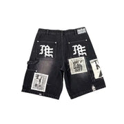 Mixed Emotion AI denim shorts - SHORTS - Cityswagusa.com