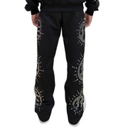 Mixed Emotion black rhinestone eclipse sweatpants - SWEAT PANT