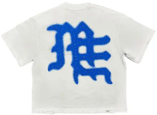 Mixed Emotion blue end rhinestone t-shirt - T-SHIRT