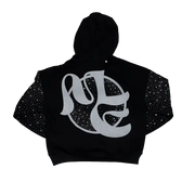 Mixed emotion fallen angels rhinestone hoodie - HOODIE