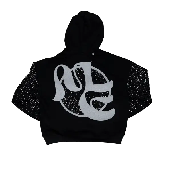 Mixed emotion fallen angels rhinestone hoodie - HOODIE