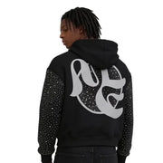 Mixed emotion fallen angels rhinestone hoodie - HOODIE