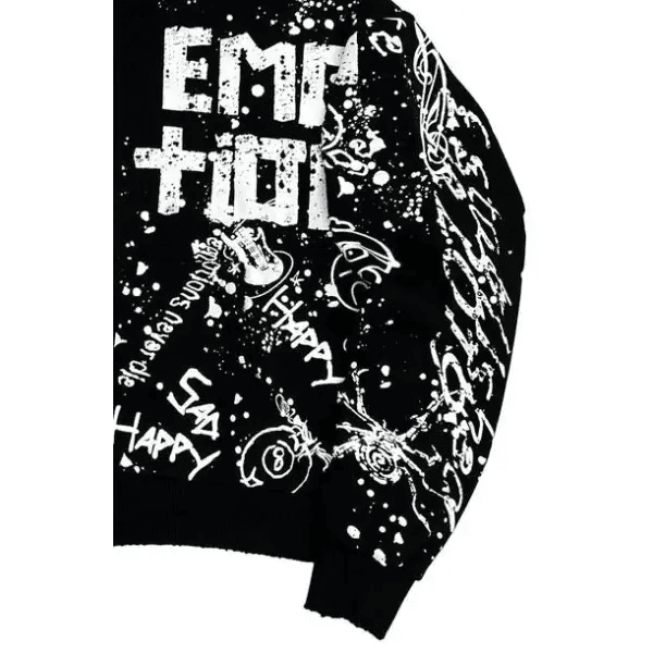 Mixed Emotion graffiti hoodie - HOODIE - Cityswagusa.com
