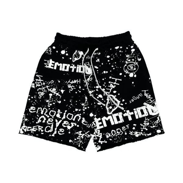 Mixed Emotion graffiti shorts - SHORTS - Cityswagusa.com