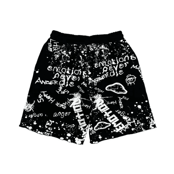 Mixed Emotion graffiti shorts - SHORTS - Cityswagusa.com
