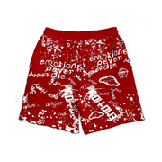 Mixed Emotion graffiti shorts - 2XL / RED - HOODIE