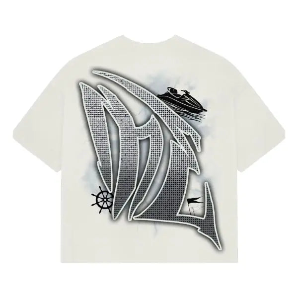 Mixed Emotion jetski rhinestone t-shirt - T-SHIRT
