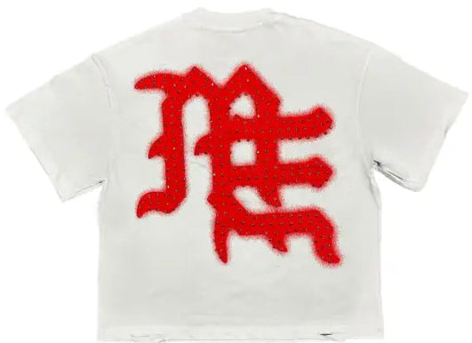 Mixed Emotion red end rhinestone t-shirt - T-SHIRT