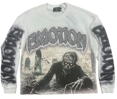 Mixed Emotion resurrection longsleeve t-shirt - SMALL / WHITE - T-SHIRT