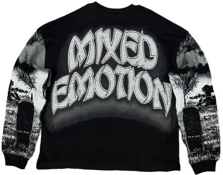 Mixed Emotion tombstone longsleeve t-shirt - T-SHIRT