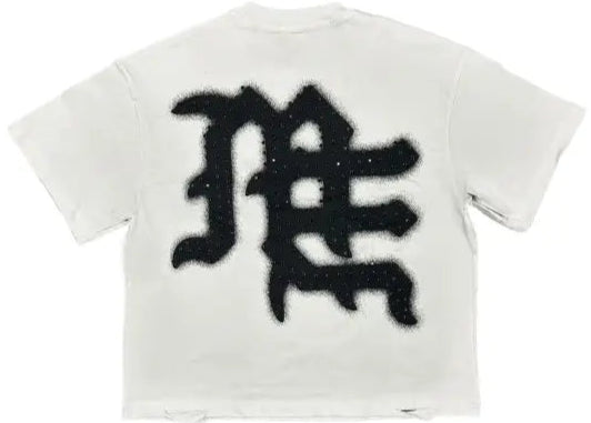 Mixed Emotion white end rhinestone t-shirt - T-SHIRT