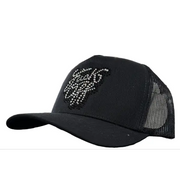MV f off rhinestone trucker hat - OSFA / BLACK - HATS