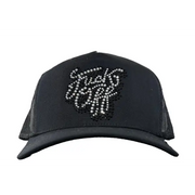 MV f off rhinestone trucker hat - OSFA / BLACK - HATS