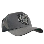 MV f off rhinestone trucker hat - OSFA / DK.GRAY - HATS
