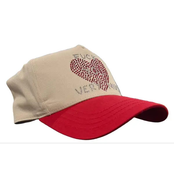 MV f you very much rhinestone snapback hat - OSFA / CREAM - HATS