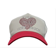 MV f you very much rhinestone snapback hat - OSFA / CREAM - HATS
