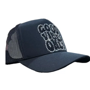 MV good vibes only rhinestone trucker hat - OSFA / BLACK - HATS