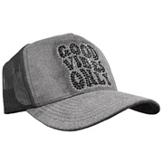 MV good vibes only rhinestone trucker hat - OSFA / DK.GRAY - HATS