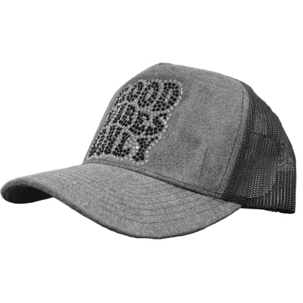 MV good vibes only rhinestone trucker hat - OSFA / DK.GRAY - HATS