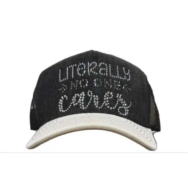 MV literally no one cares trucker hat - OSFA / BLACK - HATS