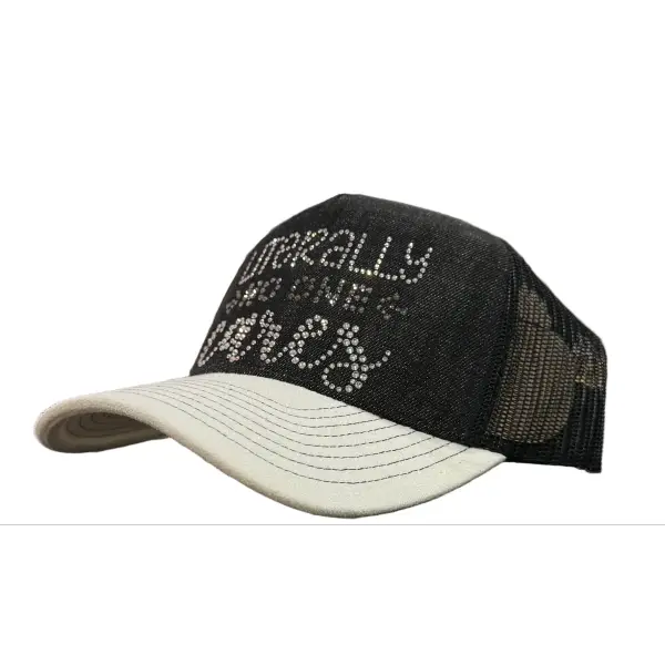 MV literally no one cares trucker hat - OSFA / BLACK - HATS