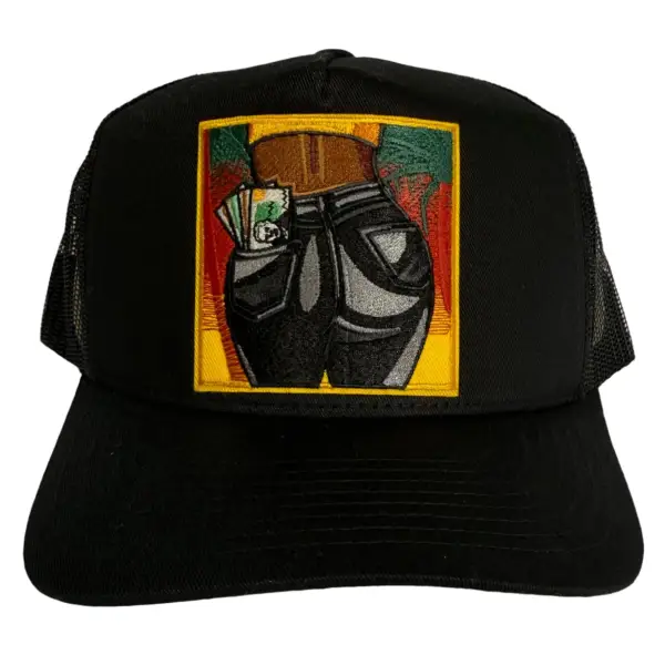 Mv money butt trucker hat - OSFA / BLACK - HATS