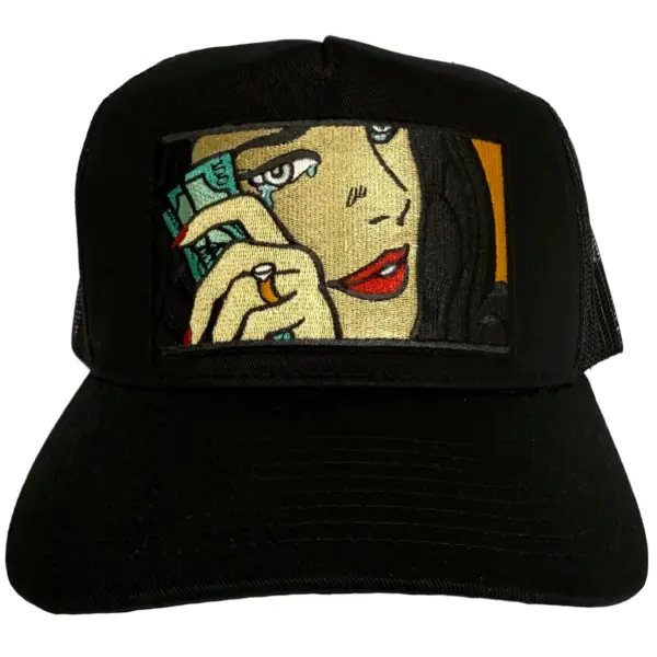 Mv money cry trucker hat - OSFA / BLACK - HATS