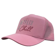 MV netflix and chill rhinestone trucker hat - OSFA / PINK - HATS