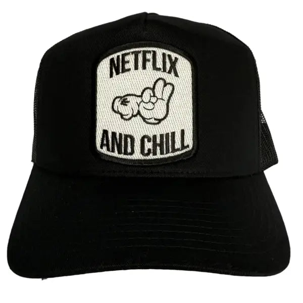 Mv netflix and chill trucker hat - OSFA / BLACK - HATS