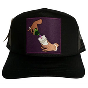 Mv purple drank trucker hat - OSFA / BLACK - HATS