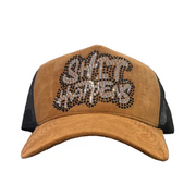 MV s happens rhinestone trucker hat - OSFA / BROWN - HATS