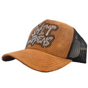 MV s happens rhinestone trucker hat - OSFA / BROWN - HATS