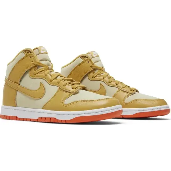 Nike dunk high wheat gold safety orange - 10 - SHOES